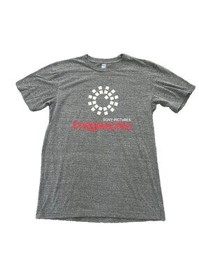 Sony Pictures Gray Heather Tee with White Emblem & Red 'imageworks' Logo Size -M